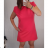 Summer long sleeve flowered women's dress (UNI S / L) ITALIAN FASHION IMK20150 36 pink