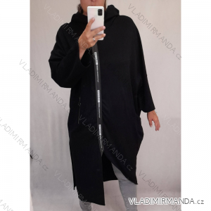 Women's Long Sleeve Hoodie Dress (XL / 3XL ONE SIZE) ITALIAN FASHION IM4212007