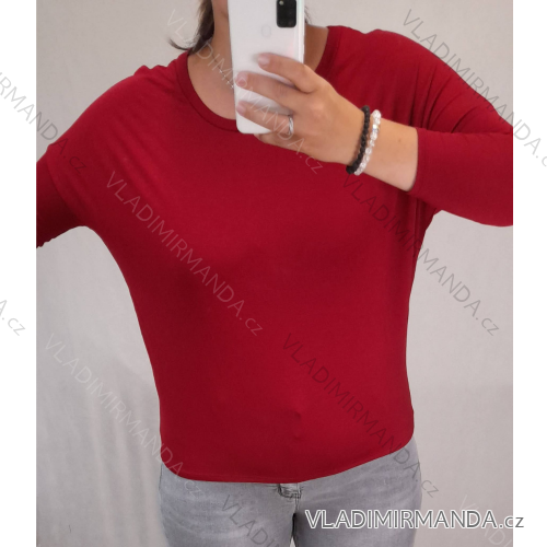 T-shirt long sleeve (uni sl) ITALIAN Fashion IM3170116 L / XL one size Wine
