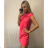 Summer long sleeve flowered women's dress (UNI S / L) ITALIAN FASHION IMK20150 36 pink