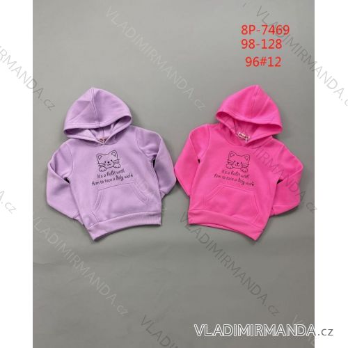 Children's hooded sweatshirt for girls (98-128) ACTIVE SPORT ACT218P-7469