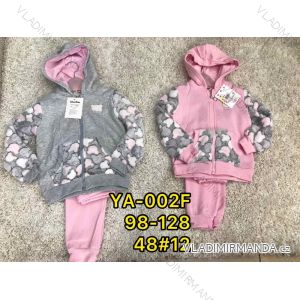 Set hooded sweatshirt with zip and sweatpants children girls (98-128) ACTIVE SPORT ACT21YA-002F