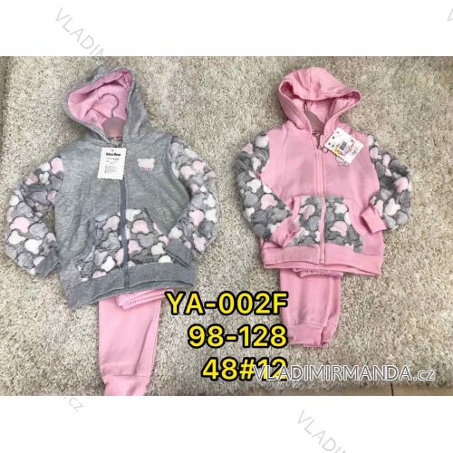 Set hooded sweatshirt with zip and sweatpants children girls (98-128) ACTIVE SPORT ACT21YA-002F