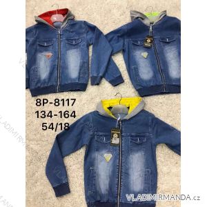 Denim jacket with zip hoodie boys (134-164) ACTIVE SPORT ACT218P-8117