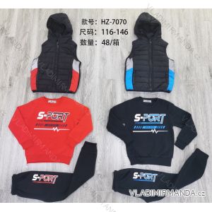 Set of hooded vest, sweatshirt and sweatpants children teenagers boys (116-146) ACTIVE SPORT ACT21HZ-7070