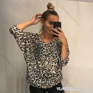 Women's long sleeve leopard tunic (S / M ONE SIZE) ITALIAN FASHION IMWA216054