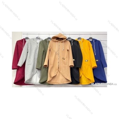 Kabát podzimní flaušový dámský (UNI S/L) ITALSKÁ MÓDA IMWA20973