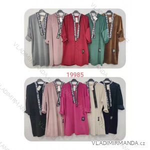 Šaty elegantní dlouhý rukáv dámské (S/M ONE SIZE) ITALSKÁ MÓDA IMWD216583