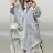 Zippered long-sleeved fleece coat with hood (XL / 2XL ONE SIZE) ITALIAN FASHION IMC21839
