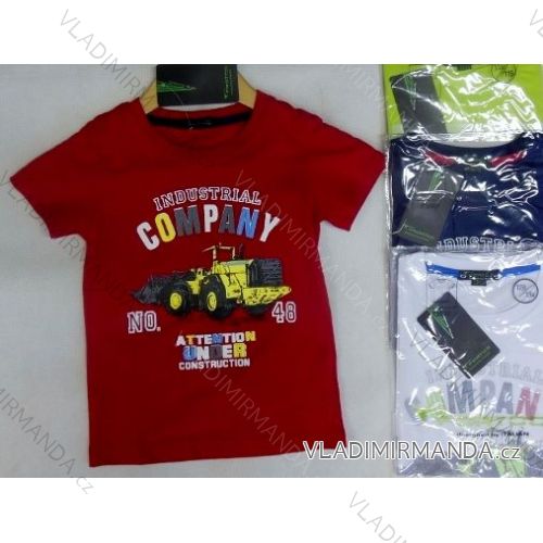 T-Shirt Short Sleeve Cotton Boys Cotton (98-134) FORTOO 73007