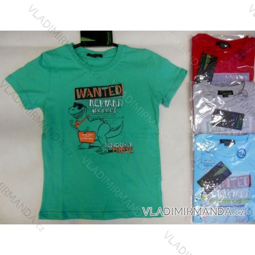 T-Shirt Short Sleeve Cotton Boys Cotton (98-134) FORTOO 73010