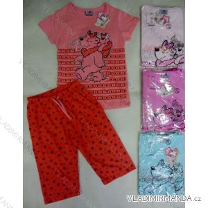 Pajamas short sleeve and 3/4 pants children's and adolescent girls' cotton (128-164) ARTENA 93083
