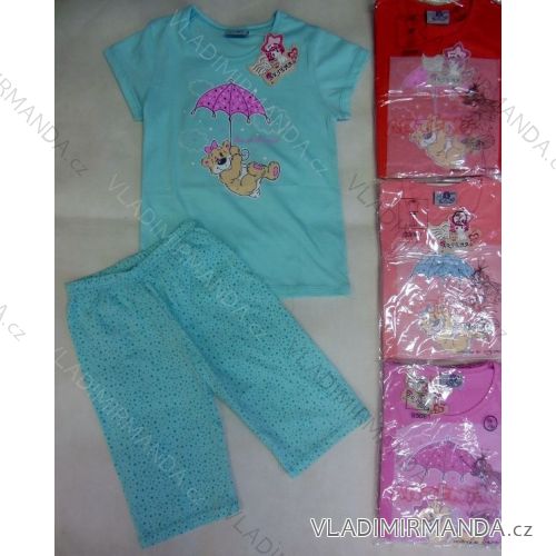 Pajamas short sleeve and 3/4 pants children's and adolescent girls cotton (98-134) ARTENA 93081
