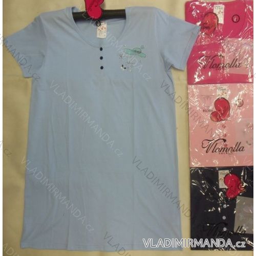 Shirts night short sleeve ladies oversized cotton (l-3xl) VLOMOLLA SECRET 83088
