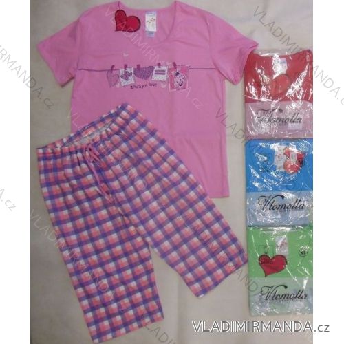 Pajamas short sleeve and 3/4 pants womens cotton (m-2xl) VLOMOLLA SECRET 83084