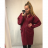 Women's Zip Long Sleeve Extended Hoodie (L / XL ONE SIZE) ITALIAN FASHION IMWT21247 L / XL one size béžová