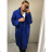 Women's Zip Long Sleeve Extended Hoodie (L / XL ONE SIZE) ITALIAN FASHION IMWT21247 L / XL one size béžová
