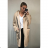 Women's Zip Long Sleeve Extended Hoodie (L / XL ONE SIZE) ITALIAN FASHION IMWT21247 L / XL one size béžová