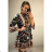 Summer long sleeve flowered women's dress (UNI S / L) ITALIAN FASHION IMK20150