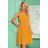 350-3 ALIZEE - chiffon dress with a binding - Honey color