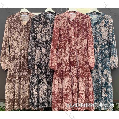 Summer Shirt Dress Long Sleeve Oversize Women's (S / M ONE SIZE) ITALIAN FASHION IMWM216078