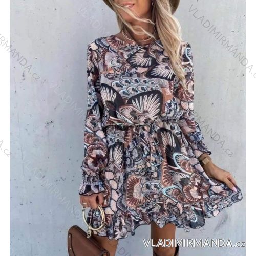 Women's Long Sleeve Dress (S / M ONE SIZE) ITALIAN FASHION imwa216700