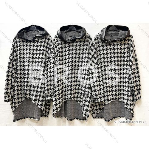 Women's Long Sleeve Hoodie Dress (L / XL ONE SIZE) ITALIAN FASHION IMWG216692