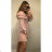 Women's chiffon summer carmen dress on straps (S / M ONE SIZE) ITALIAN FASHION IMWY21736