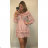Women's chiffon summer carmen dress on straps (S / M ONE SIZE) ITALIAN FASHION IMWY21736