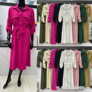 Women's Elegant Long Sleeve Shirt Dress (S / M ONE SIZE) ITALIAN FASHION IMWB216852