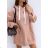Women's Hooded Long Sleeve Dress (M / L ONE SIZE) ITALIAN FASHION IMWG216854