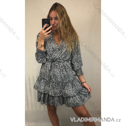 Women's Long Sleeve Dress (S / M ONE SIZE) ITALIAN FASHION IMWE216675 S / M white
