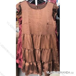 Dress Šaty saténové bez rukávů dámské (S/M ONE SIZE) ITALSKÁ MÓDA IMM211304 3/4-sleeve ladies pocket (uni sl) ITALIAN Fashion IM3181746