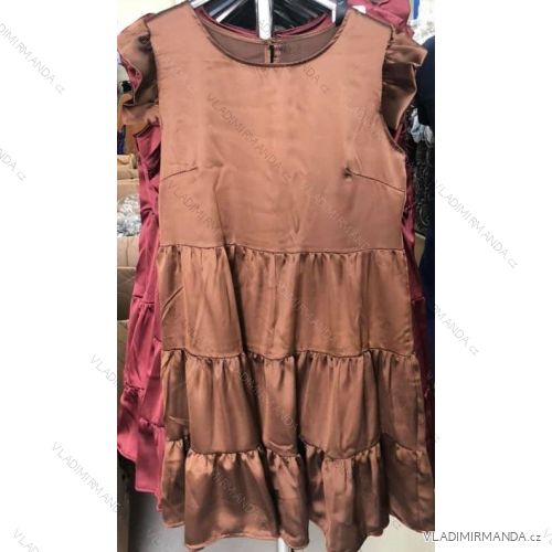Dress Šaty saténové bez rukávů dámské (S/M ONE SIZE) ITALSKÁ MÓDA IMM211304 3/4-sleeve ladies pocket (uni sl) ITALIAN Fashion IM3181746