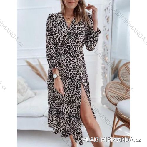 Elegant Long Sleeve Dress Women (S / M.ONE SIZE) ITALIAN FASHION IMM211302