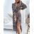 Elegant Long Sleeve Dress Women (S / M.ONE SIZE) ITALIAN FASHION IMM211302