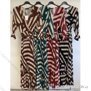 Elegant Long Sleeve Dress Women (S / M.ONE SIZE) ITALIAN FASHION IMM211302
