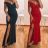 Elegant Long Sleeveless Women's Dress (S / M ONE SIZE) ITALIAN FASHION IMM211431