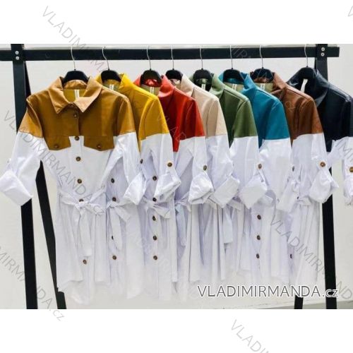Women's long sleeve shirt dress (S / M ONE SIZE) ITALIAN FASHION IMM211433