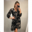 Elegant Elegant Chiffon Long Sleeve Dress (S / M.ONE SIZE) ITALIAN FASHION IMM211352