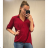 Košile/halenka 3/4 rukáv dámská oversize (S/M ONE SIZE) ITALSKá MóDA IMM21103/DR Wine S / M