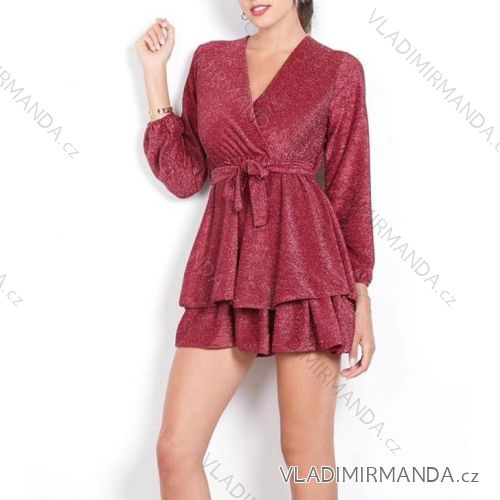 Elegant Long Sleeve Dress Women (S / M.ONE SIZE) ITALIAN FASHION IMM211302