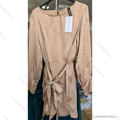 Elegant Long Sleeve Dress Women (S / M.ONE SIZE) ITALIAN FASHION IMM211302