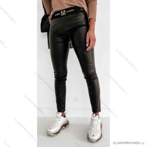Elegant leatherette pants long women's (S-XL) ITALIAN FASHION IMWB216674