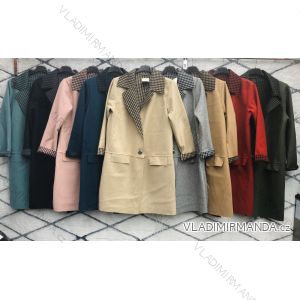 Kabát flaušový dámský (S/M ONE SIZE) ITALSKÁ MÓDA IMWD216641