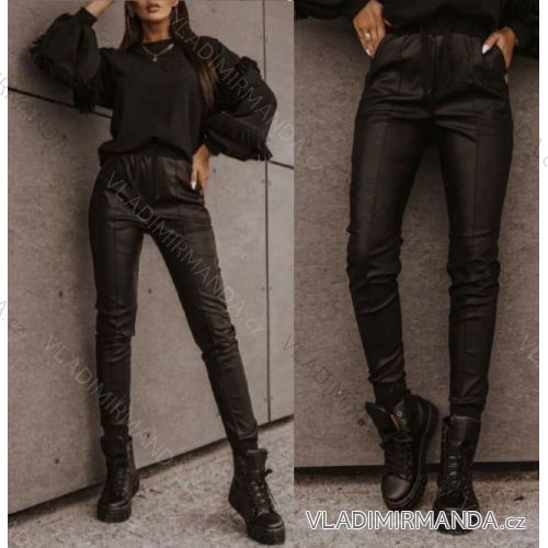 Women's eco-leather pants (S / M ONE SIZE) ITALIAN FASHION IMWA216574