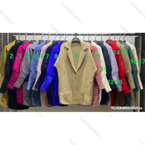 Kabát podzimní alpaka dámský (S/M ONE SIZE) ITALSKÁ MÓDA IMWA217036