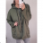Women's Zip Long Sleeve Extended Hoodie (L / XL ONE SIZE) ITALIAN FASHION IMWT21247 L / XL one size světle hnědá