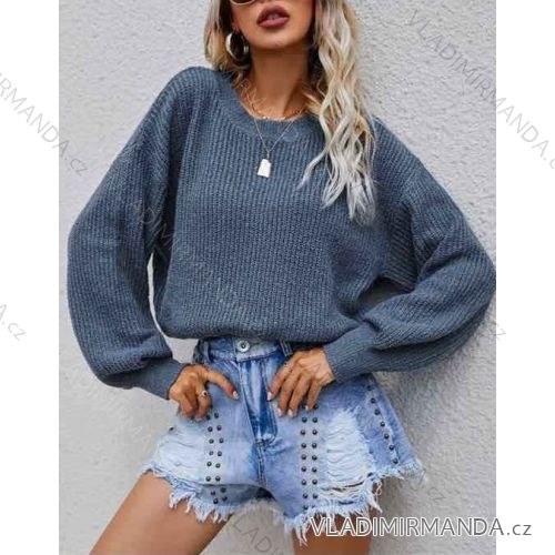 Svetr tenký dlouhý rukáv dámský (S/M ONE SIZE) ITALSKÁ MÓDA IMWA217073