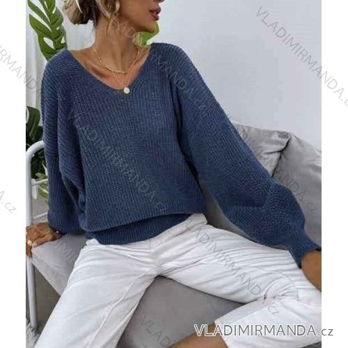 Svetr tenký dlouhý rukáv dámský (S/M ONE SIZE) ITALSKÁ MÓDA IMWA217073